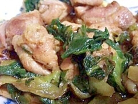 鶏肉と青梗菜の炒め物
